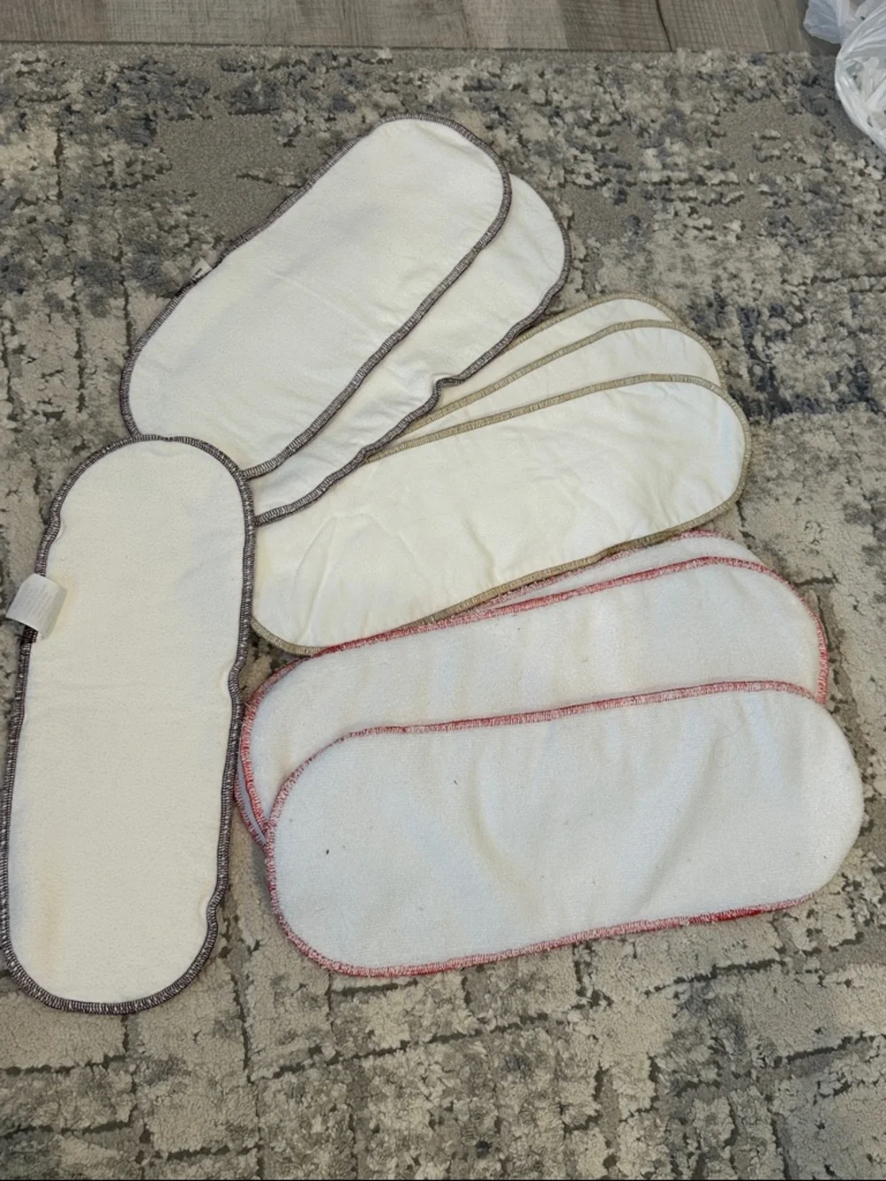 Geffen baby reusable cloth diaper inserts size large (9 pieces)